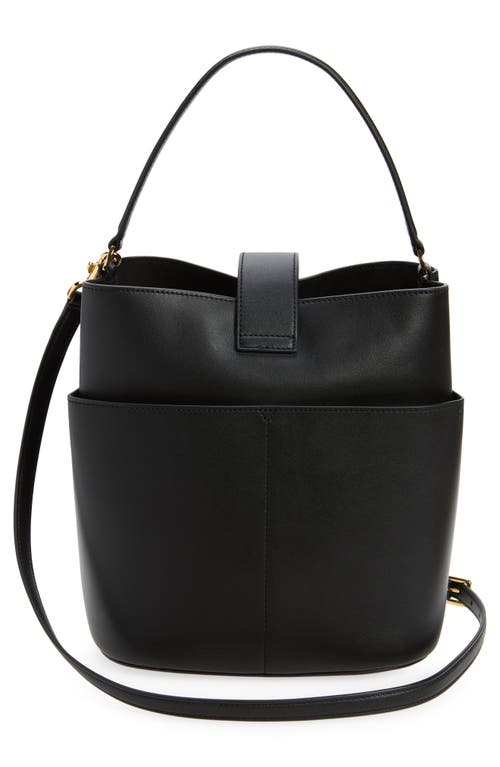 Veronica Beard The Crest Lock Leather Bucket Bag