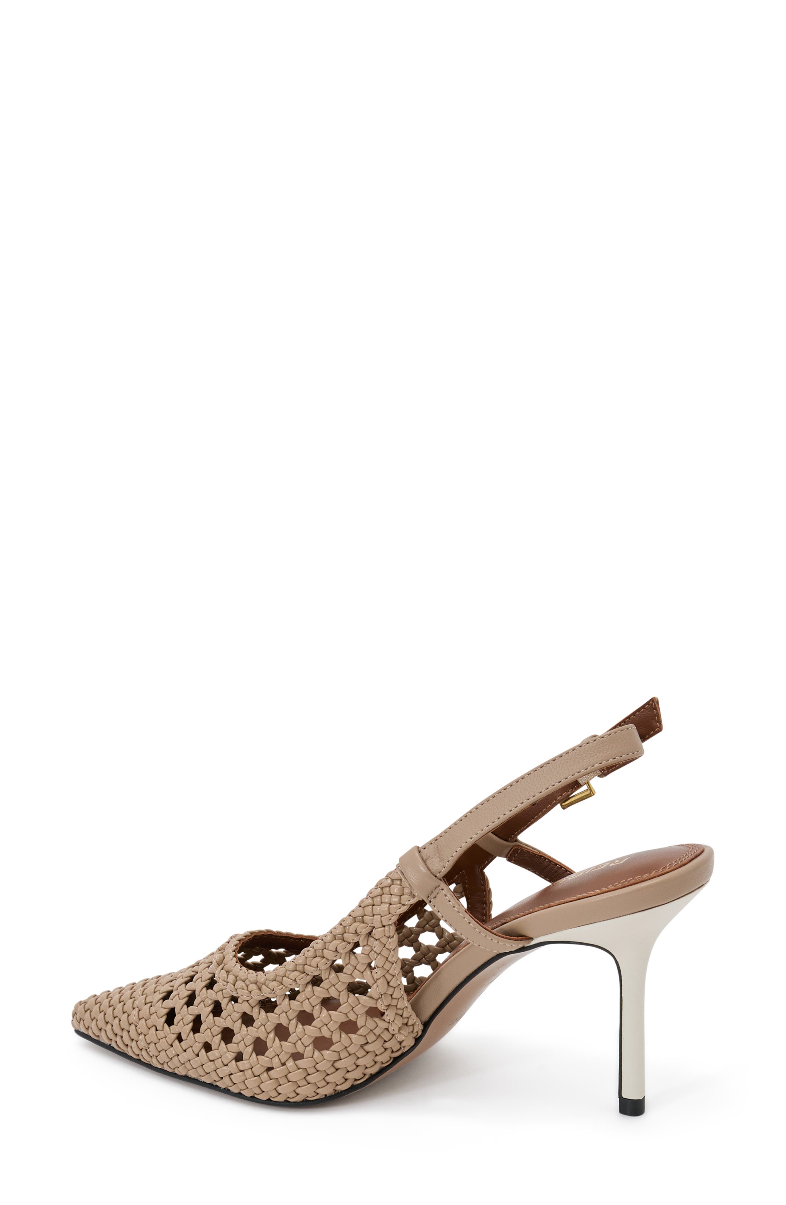 Reiss Lena Slingback Pointed Cap Toe Pump, Alternate, color, Taupe