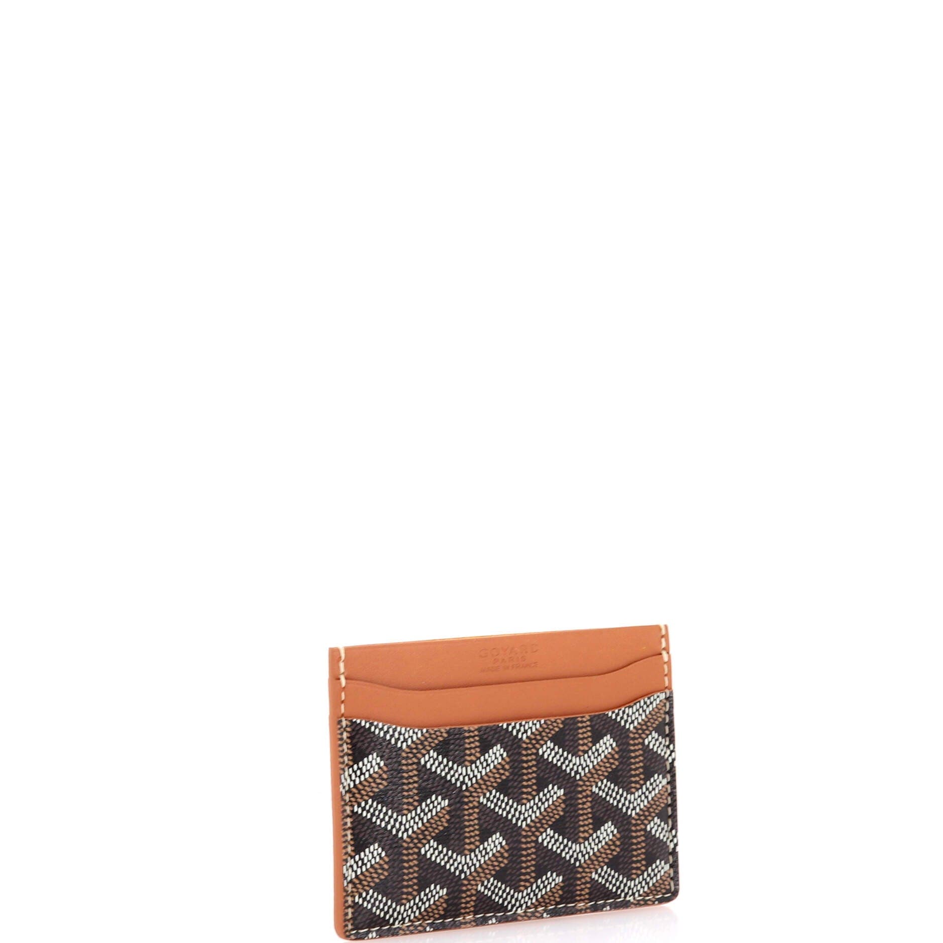 Pre-Owned Goyard Saint Sulpice Card Holder Coated Canvas, Alternate, color, Brown