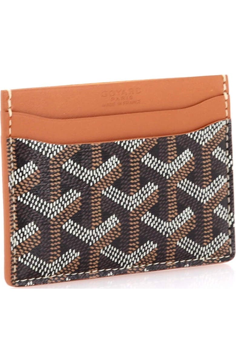 Pre-Owned Goyard Saint Sulpice Card Holder Coated Canvas, Alternate, color, Brown