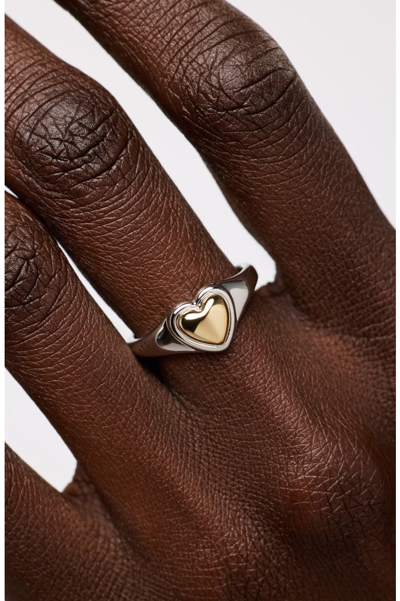 Elysia Heart Ring, Alternate, color, GOLD / SILVER