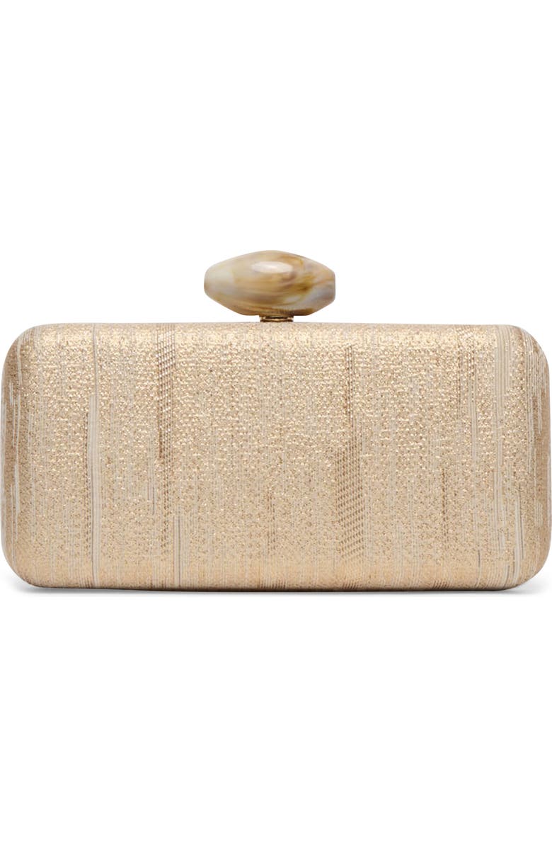 Dolce Vita Metallic Frame Clutch, Main, color, Natural/Gold