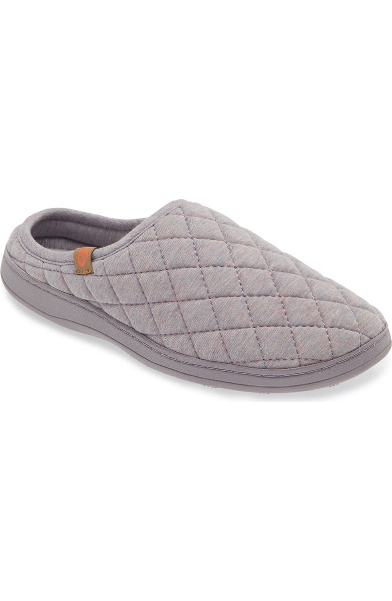Acorn Lupine Quilted Hoodback Slipper, Main, color, Purple