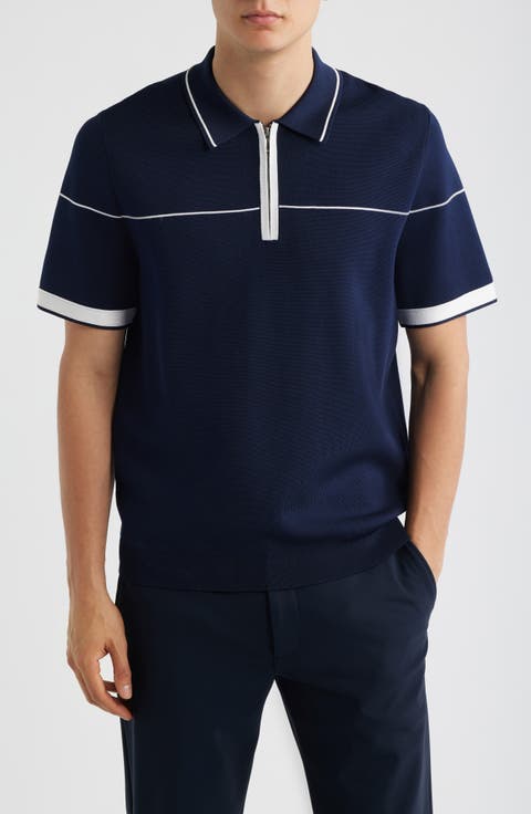Bradford Tipped Half Zip Polo Sweater