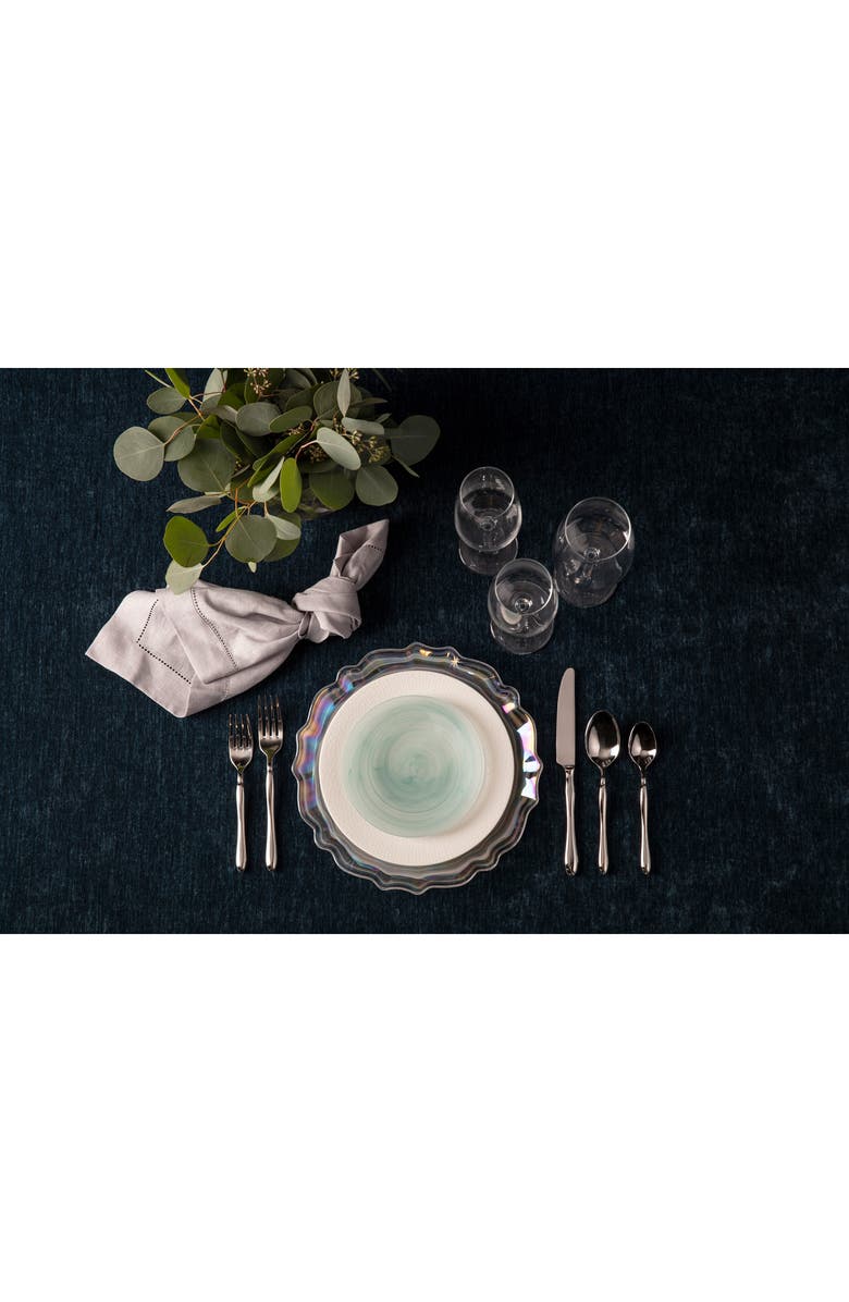 Fortessa Lorelei Set of 4 Iridescent Dinner Plates, Alternate, color, Clear