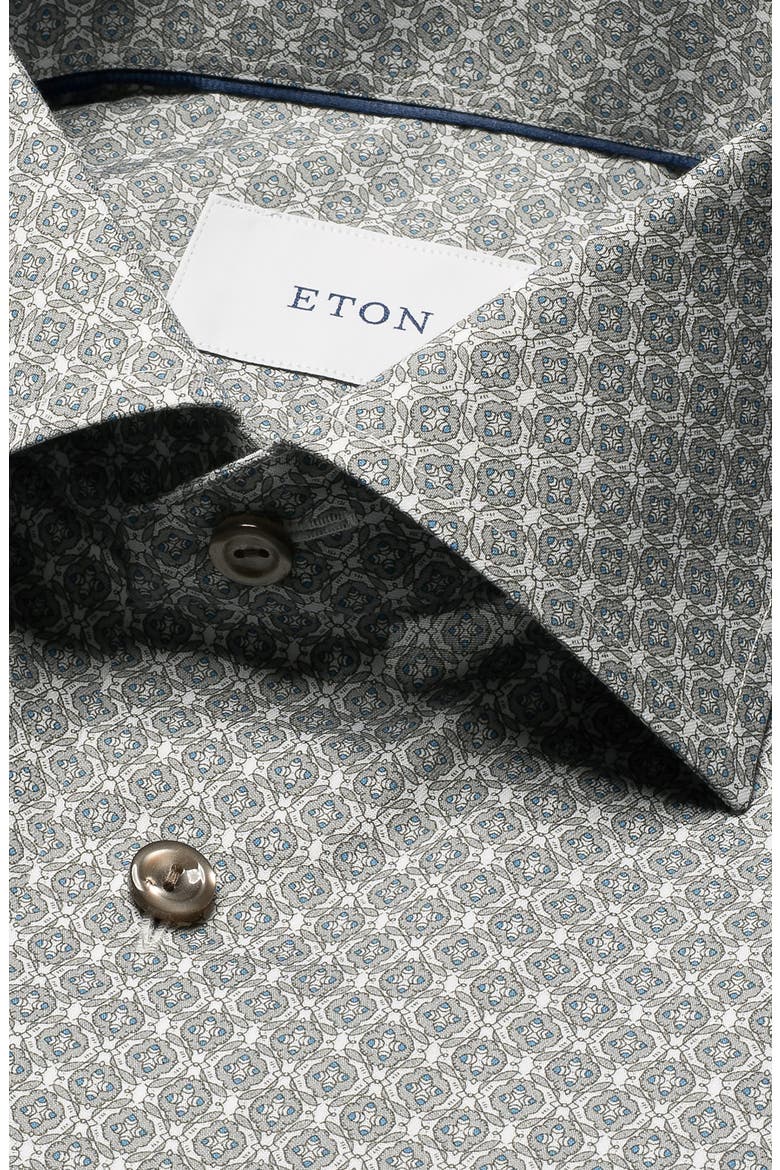 Contemporary Fit Print Dress Shirt, Alternate, color, MEDIUM BLUE