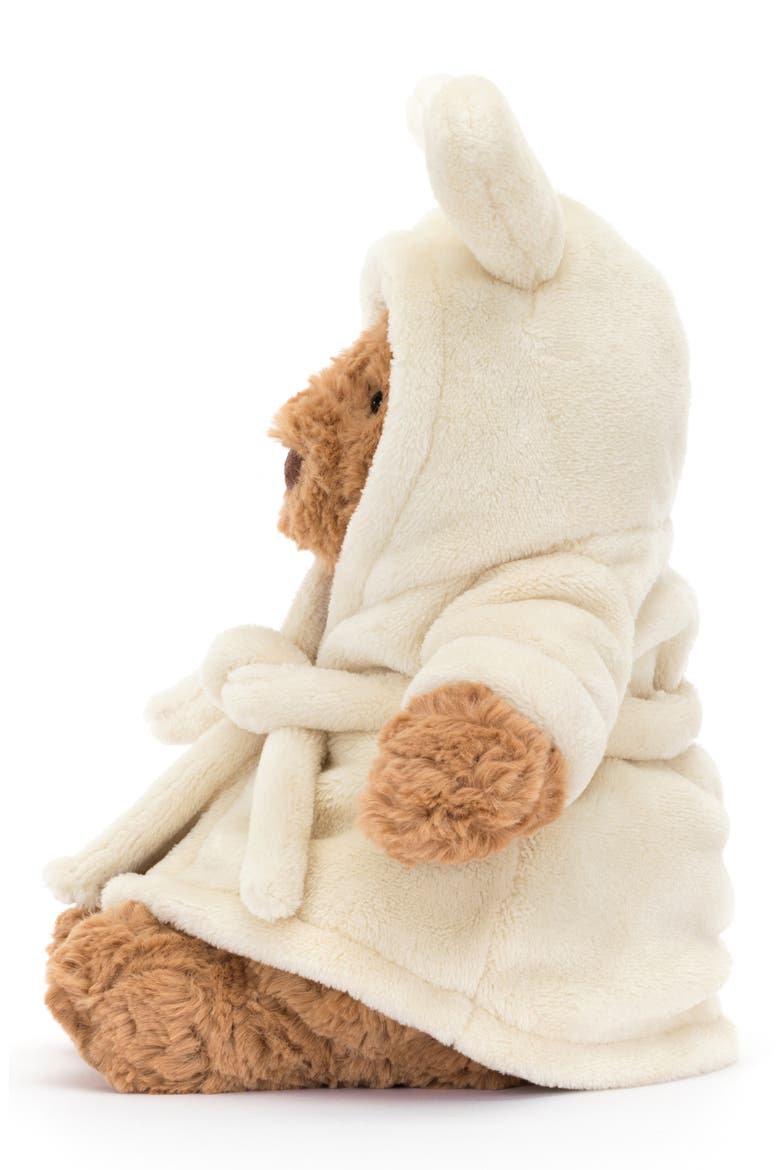 Bartholomew Bear Bathrobe Stuffed Animal, Alternate, color, BROWN