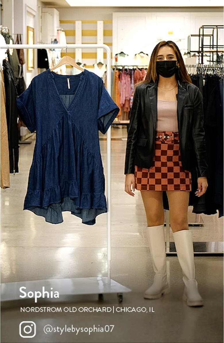 Agnes High/Low Hem Denim Dress, sales video thumbnail