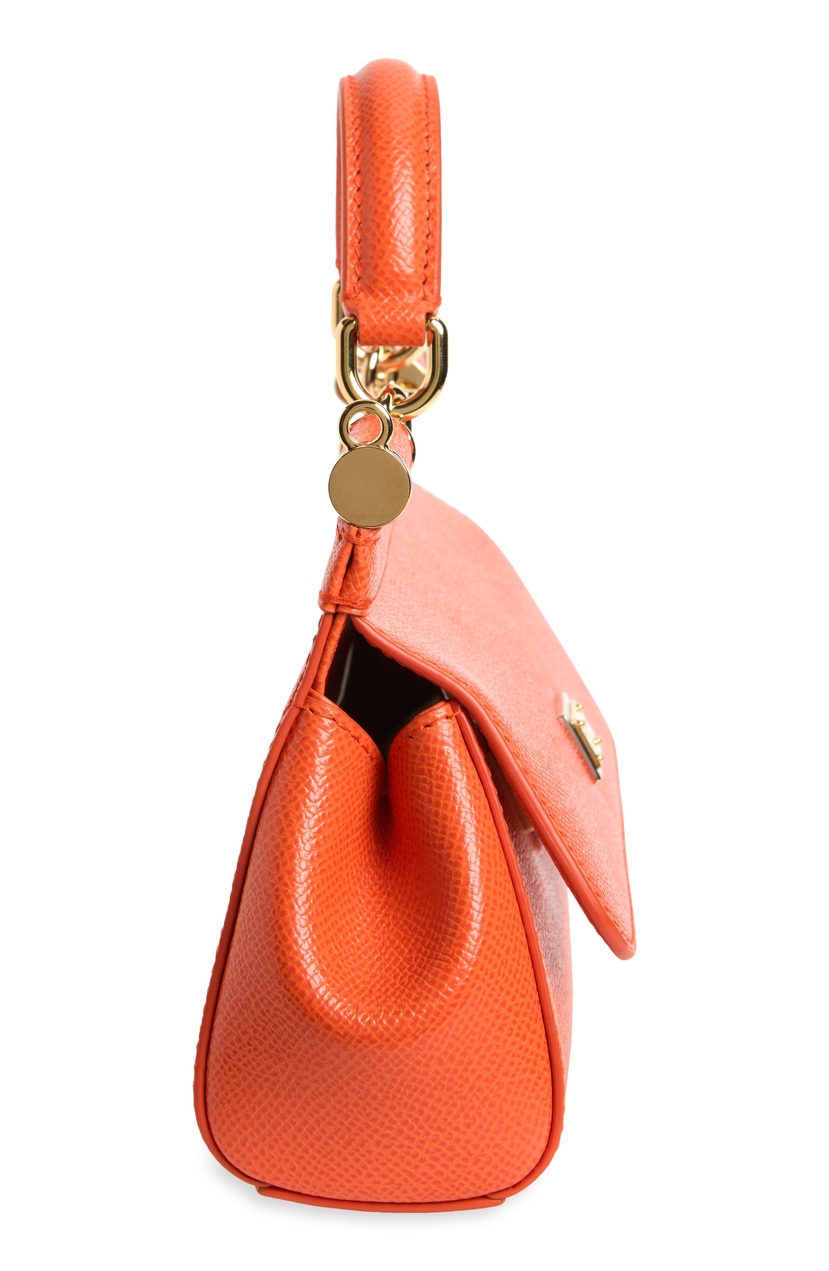 Sicily Leather Top Handle Bag, Alternate, color, 81166 ORANGE