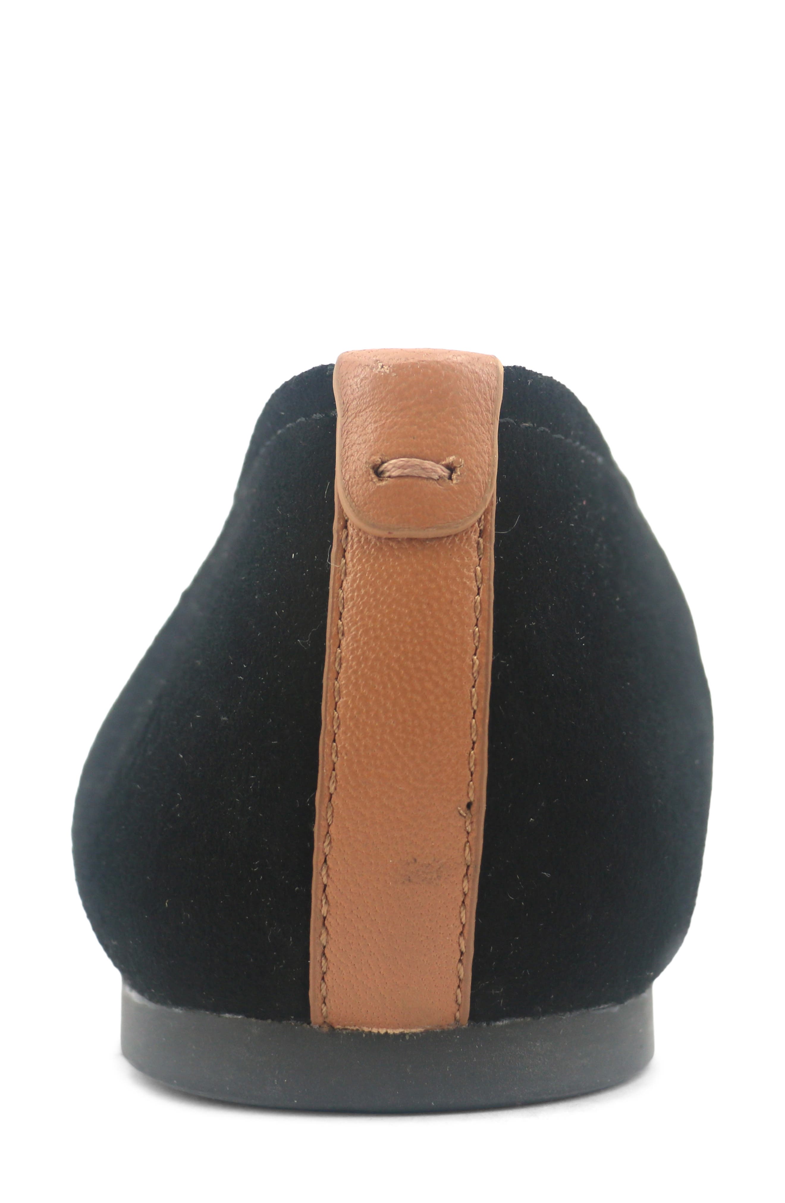 Willow Woven Flat, Alternate, color, BLACK SUEDE