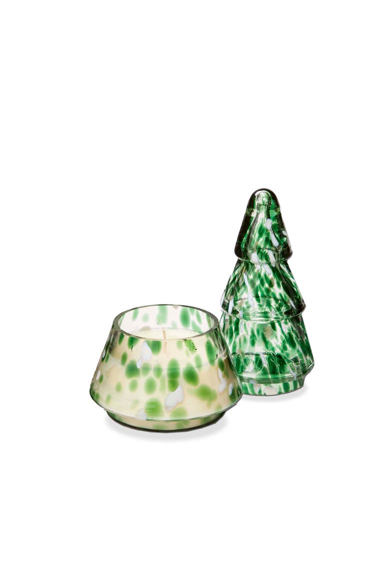 Winter Bonfire Tree Candle Large Sculpted Scented Candle, Main, color, Green