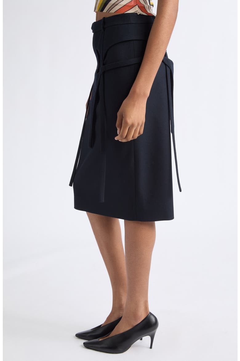 The Suspender Tailored Wool Pencil Skirt, Alternate, color, DARK NAVY