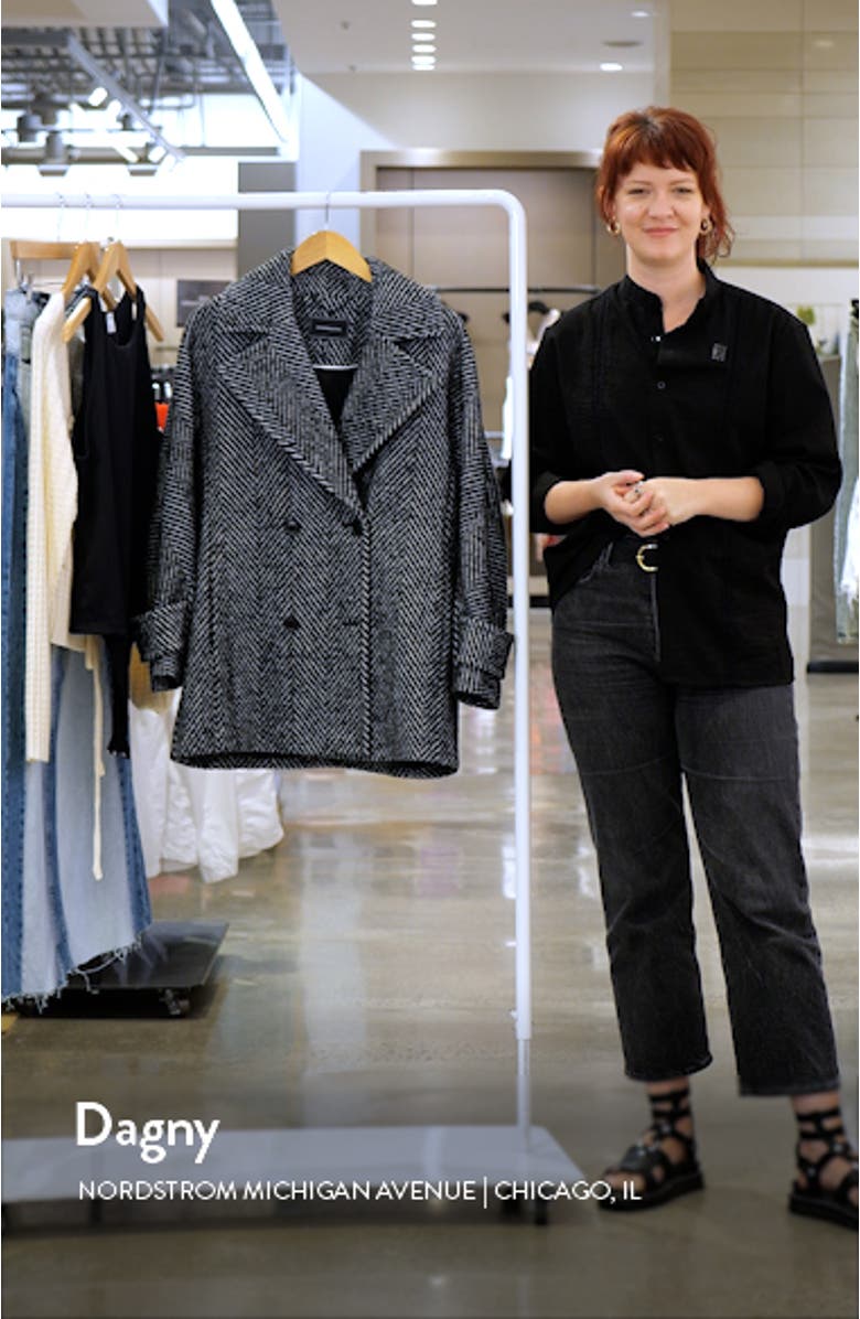 Short Herringbone Peacoat, sales video thumbnail