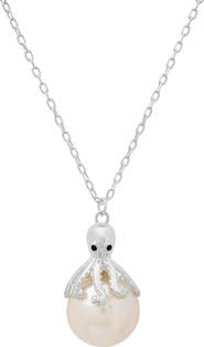 Queen Jewels Octopus 12-13mm Imitation Pearl Pendant Necklace