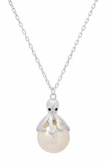 Queen Jewels Octopus 12-13mm Imitation Pearl Pendant Necklace