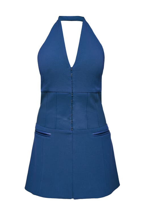 As By Df Finn Longline Halter Vest In Navy Blue