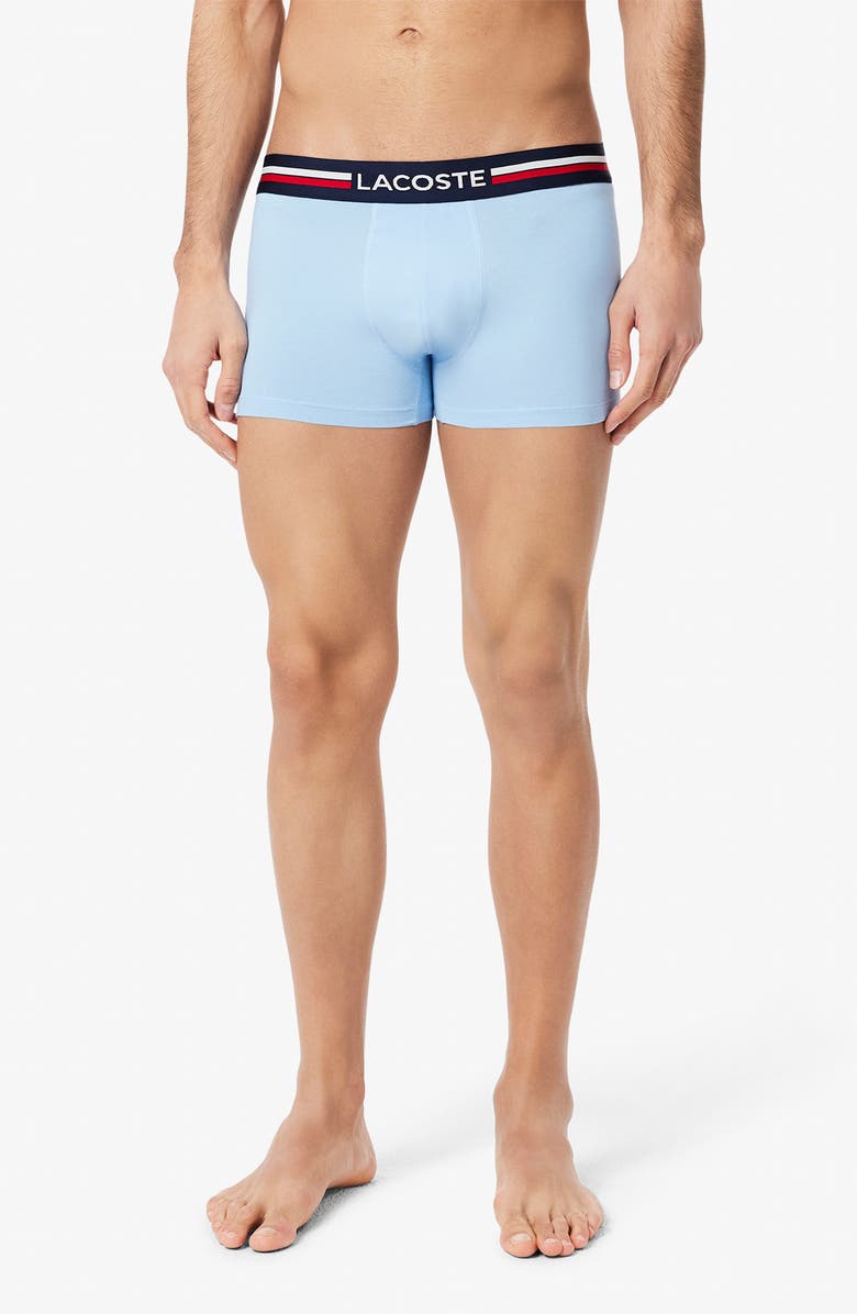 Lacoste Assorted 3-Pack Stretch Cotton Boxer Briefs, Alternate, color, Navy/ Kingdom-Overview