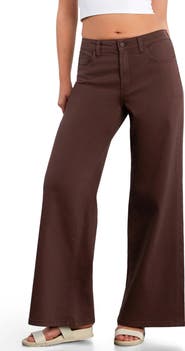 HINT OF BLU Myra Mid Rise Wide Leg Jeans