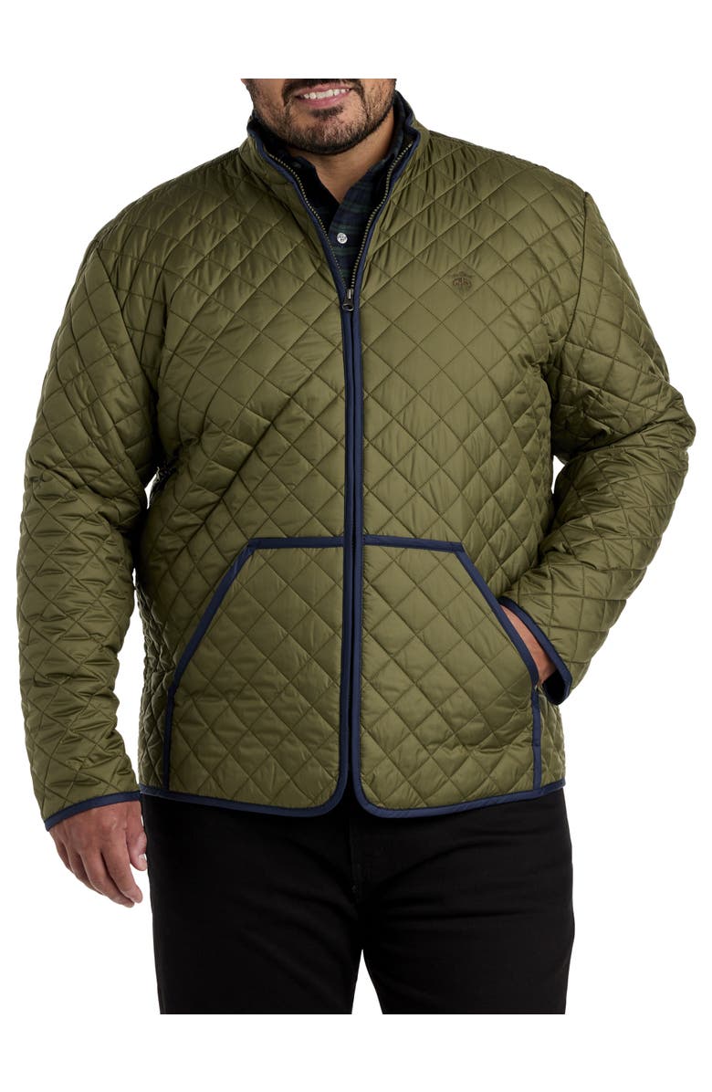 Brooks Brothers Big & Tall Quilted Jacket, Alternate, color, Burnt Olive