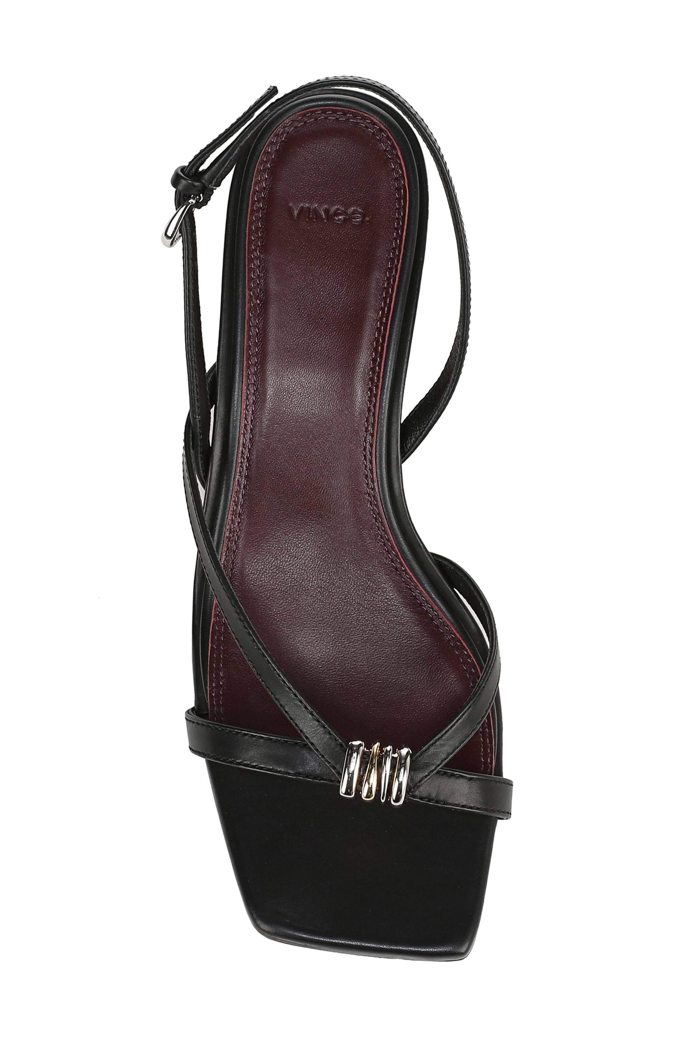 Vince Tali Slingback Kitten Heel Sandal, Alternate, color, Black