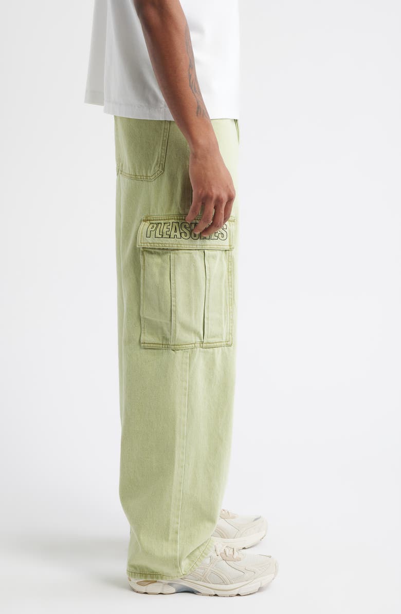 PLEASURES Sinful Baggy Cargo Jeans, Alternate, color, Mint Creme