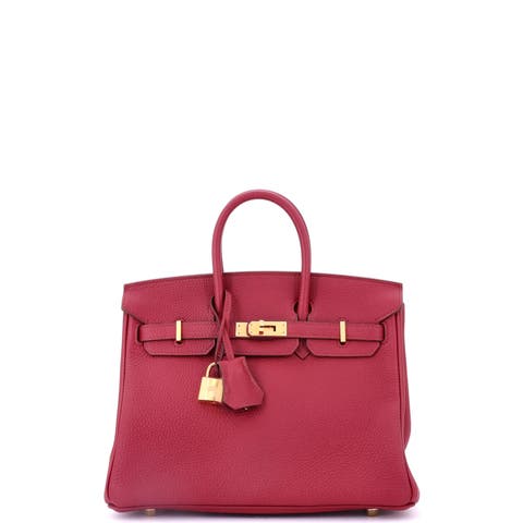 Birkin Handbag Red Togo with Gold Hardware 25