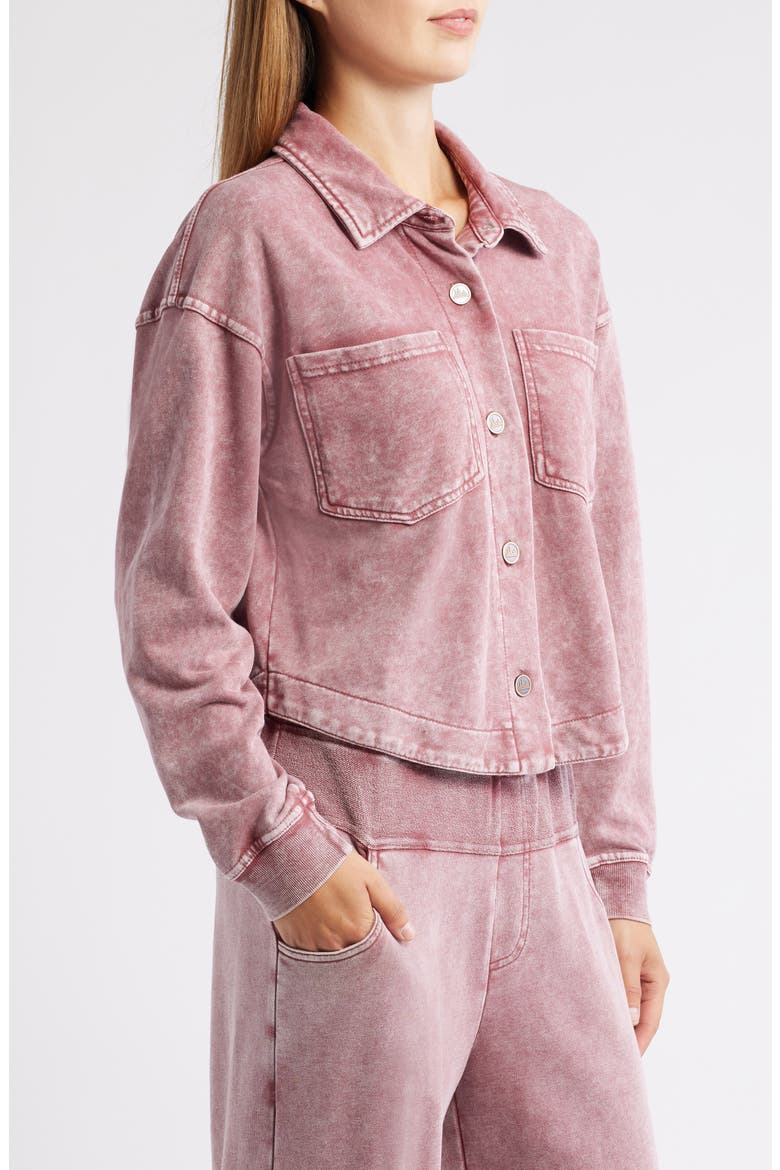 Crop Knit Shacket, Alternate, color, DUSTY ROSE