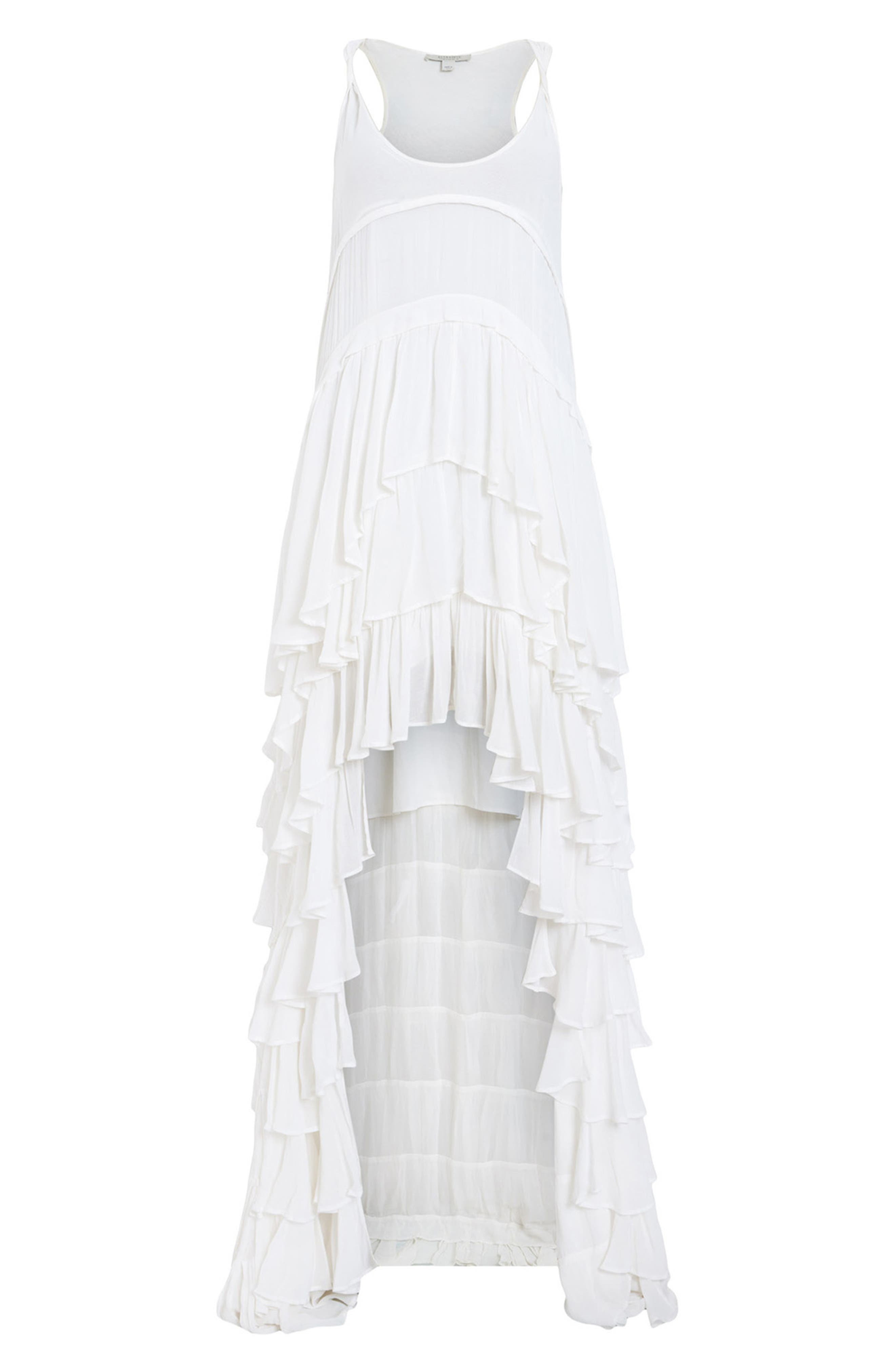 cavarly tiered ruffle maxi dress ALLSAINTS Cavarly Tiered Ruffle Maxi Dress