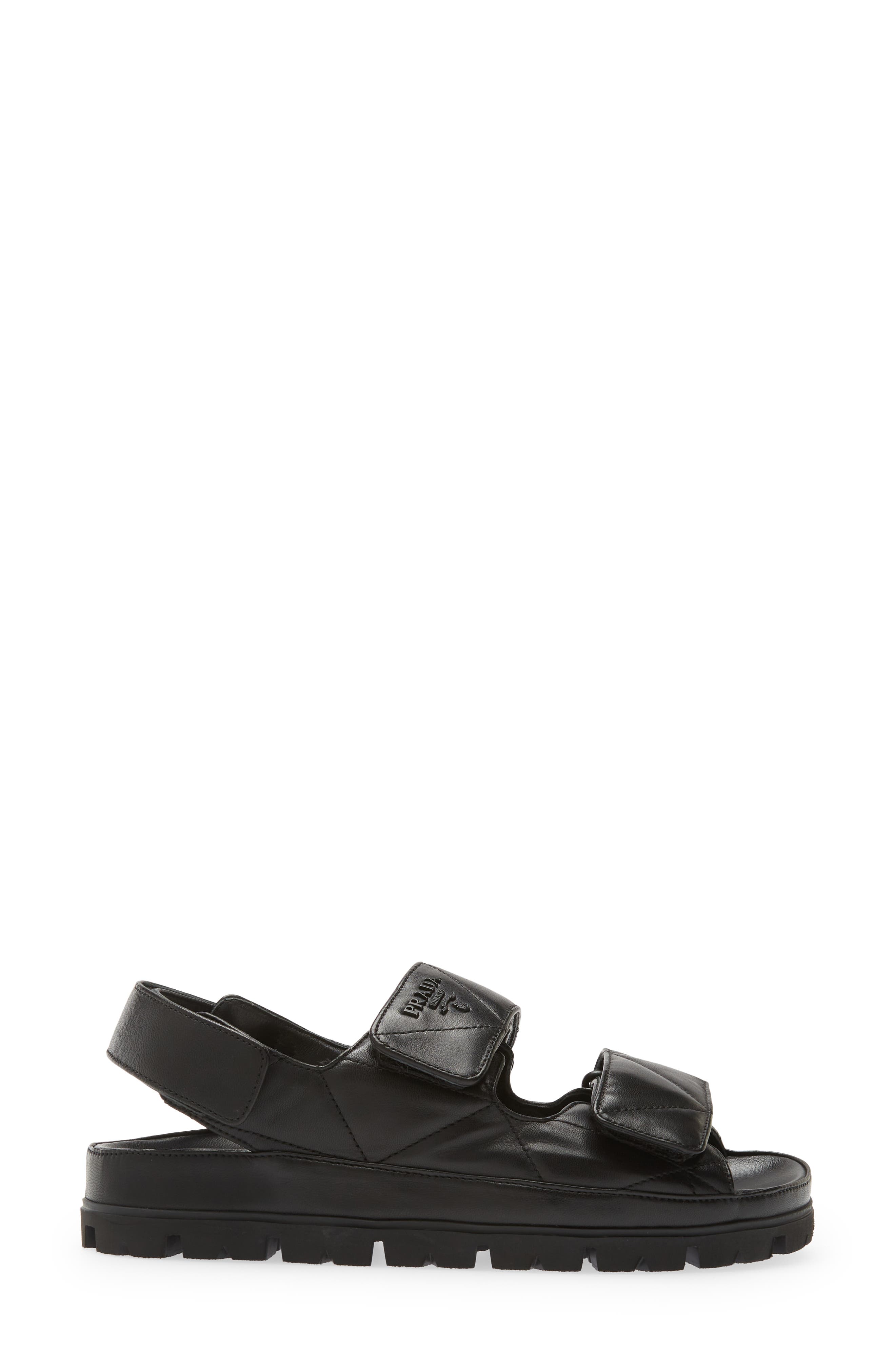 Prada Double Strap Sandal, Alternate, color, 