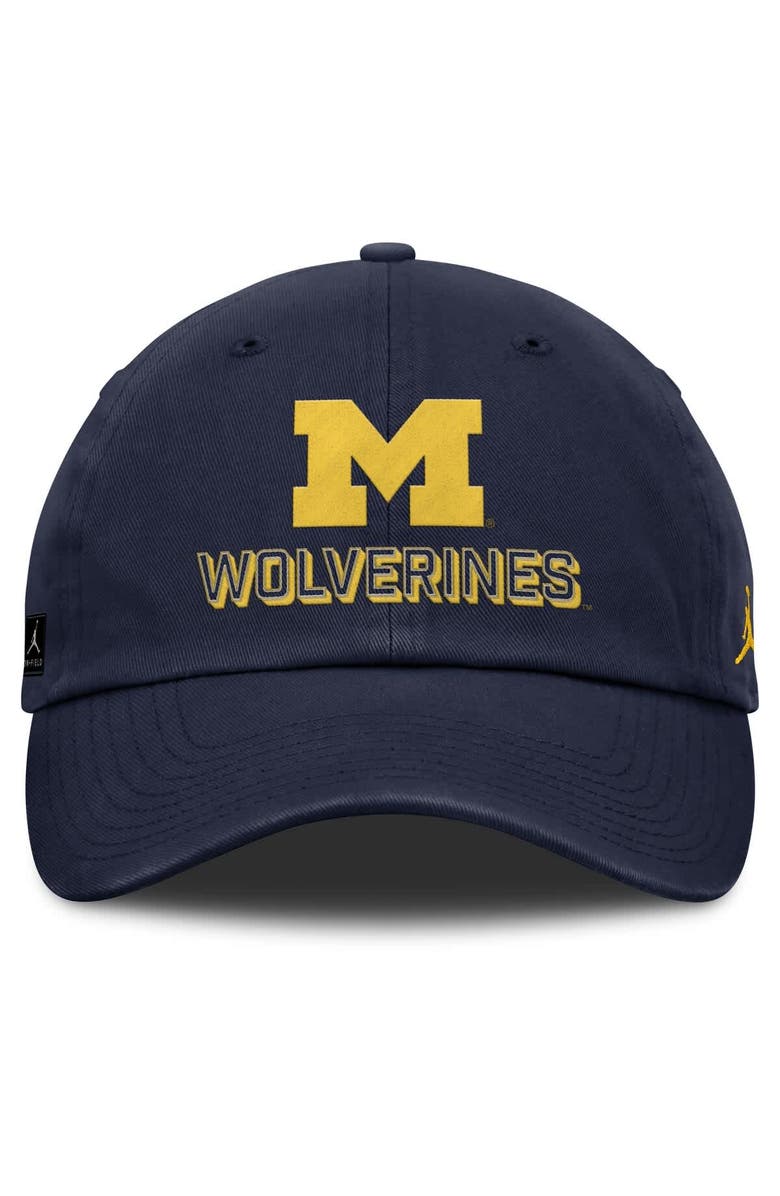 Jordan Brand Men's Jordan Brand Navy Michigan Wolverines 2025 On-Field Club Adjustable Hat, Alternate, color, Navy