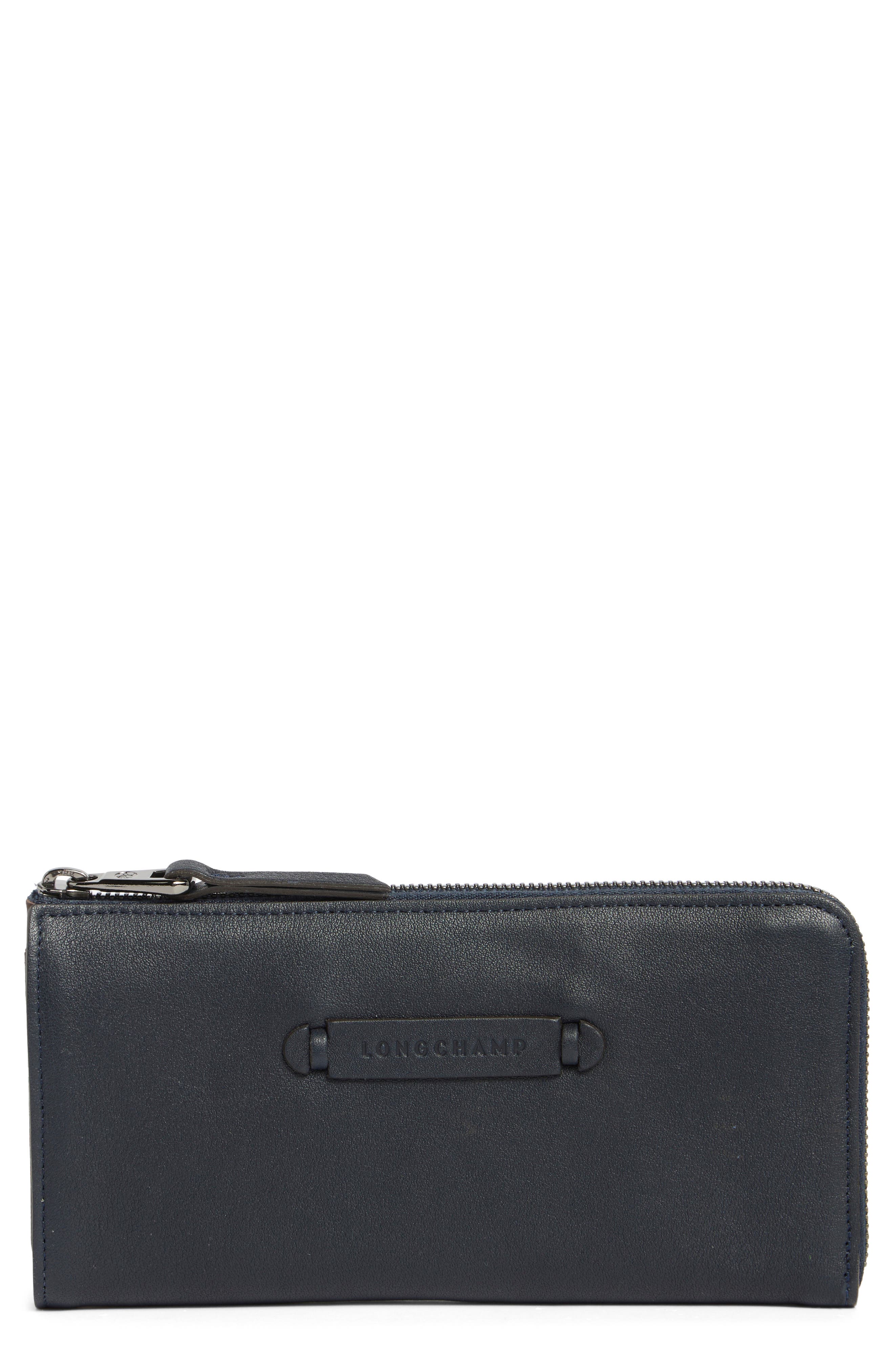 Longchamp Le Pliage Cuir Zip Around Wallet