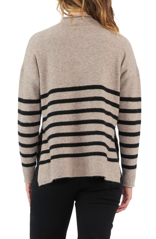 Ripe Maternity Gerrie Stripe Nursing Knit Sweater In Multi