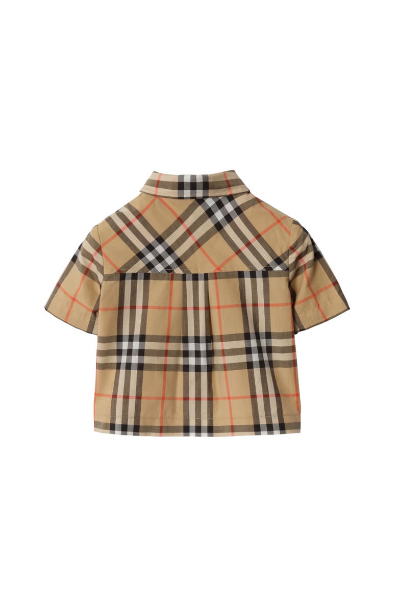 Burberry Check Cotton Two-piece Set, Alternate, color, Sand Beige