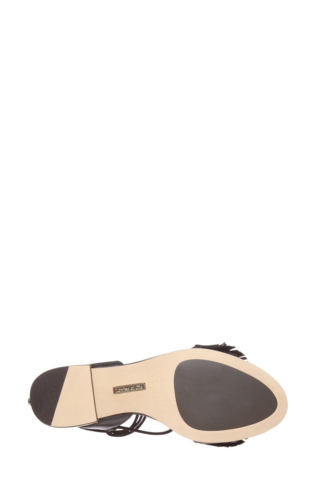 Louise et Cie 'Cyan' Fringe Sandal, Alternate, color, 