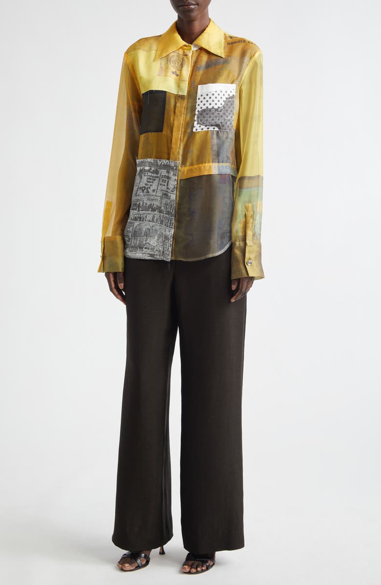 Jason Wu Collection Washed Twill Straight Leg Trousers, Alternate, color, Nori