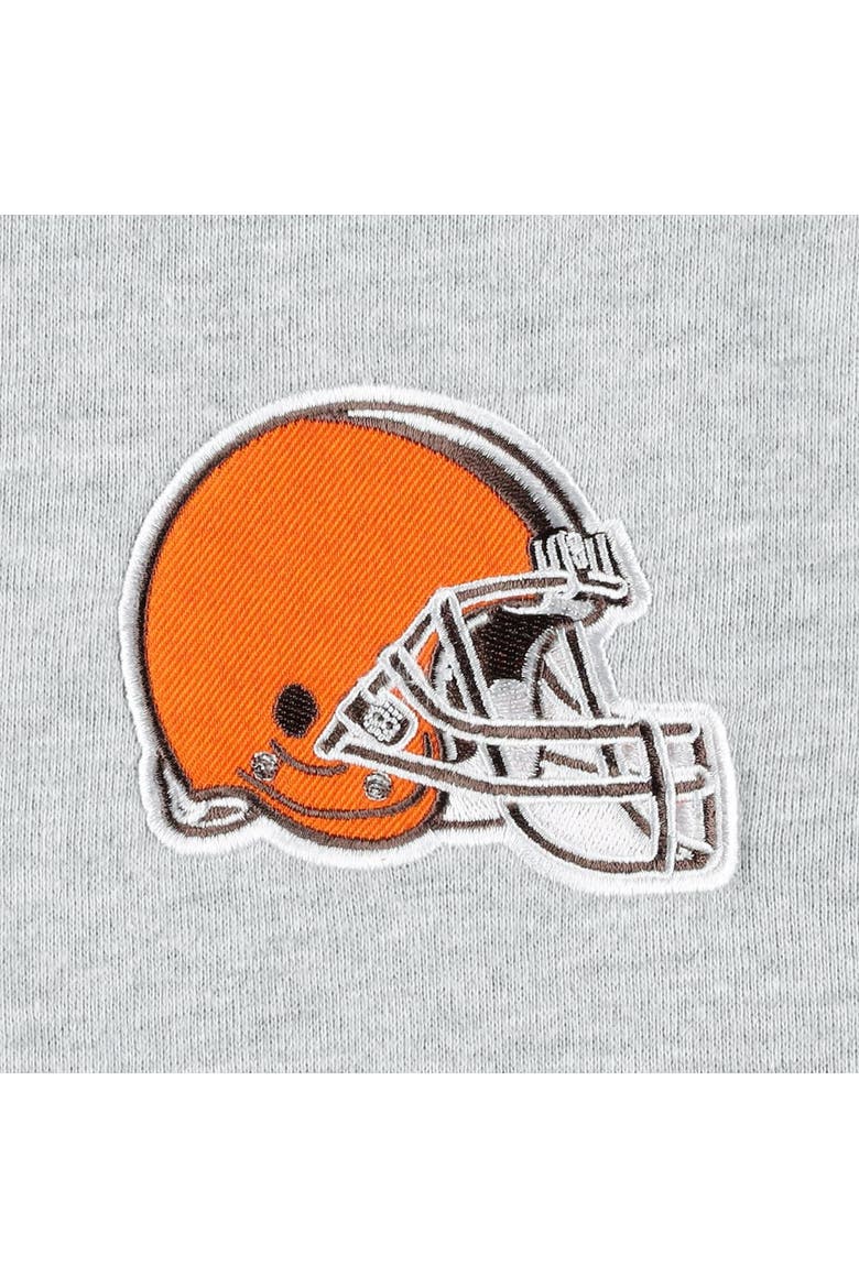 Men's Heather Gray Cleveland Browns Big & Tall Fleece Raglan Full-Zip Hoodie Jacket, Alternate, color, Heather Gray