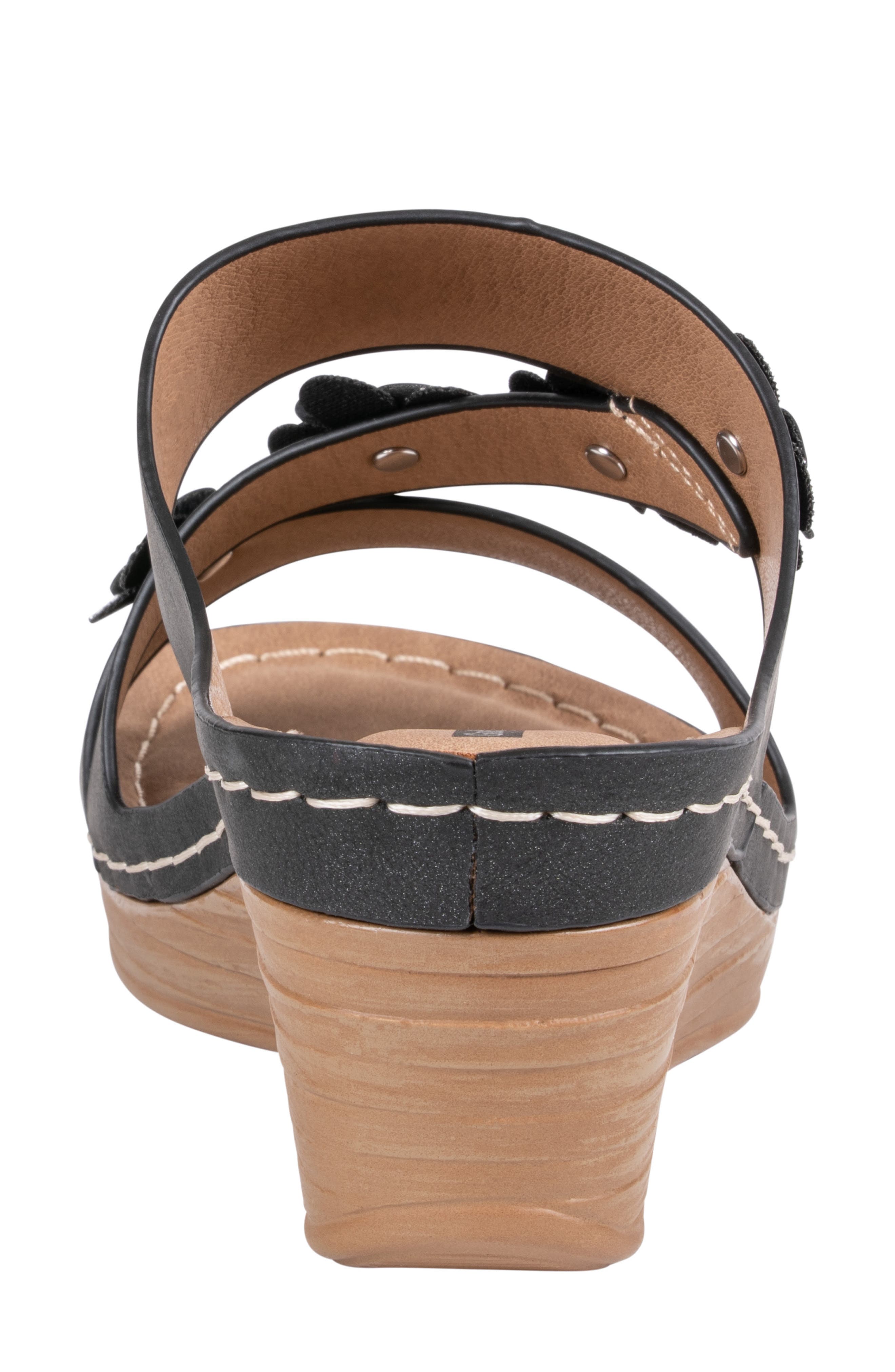 GC SHOES Halia Wedge Sandal, Alternate, color, Black