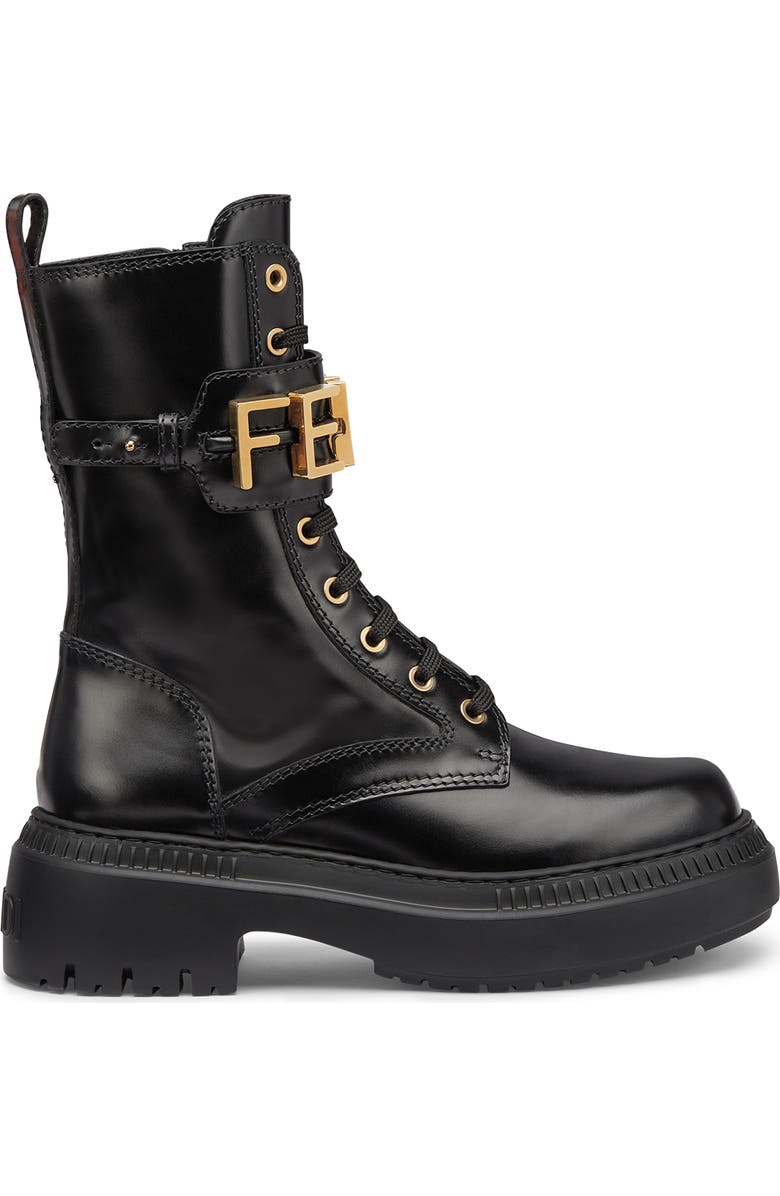 Fendi graphy Combat Boot, Alternate, color,