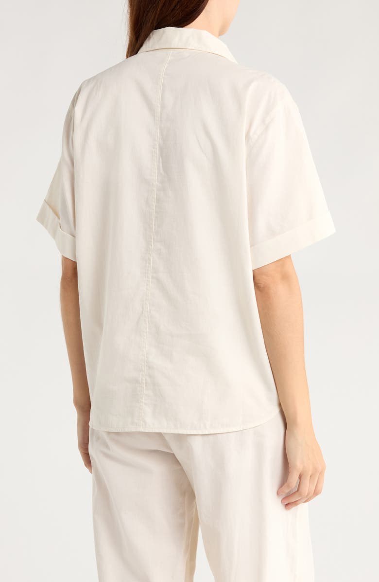 FRAME Utility Pocket Short Sleeve Button-Up Shirt, Alternate, color, Cream