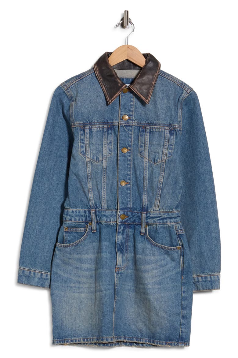 Maxella Denim Jacket Minidress, Main, color, CONEY ISLAND