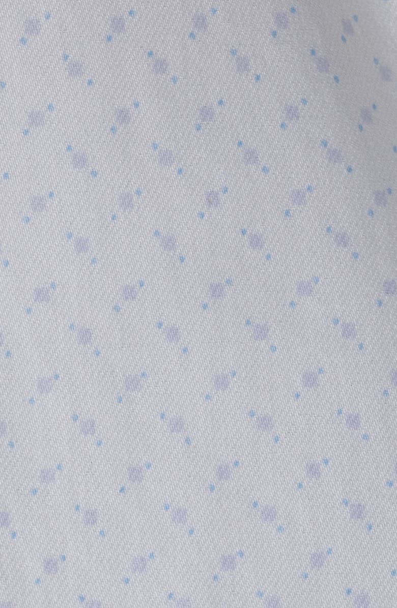 Nordstrom Lima Trim Fit Neat Premium Performance Silk Twill Dress Shirt, Alternate, color, Purple Lima Geo