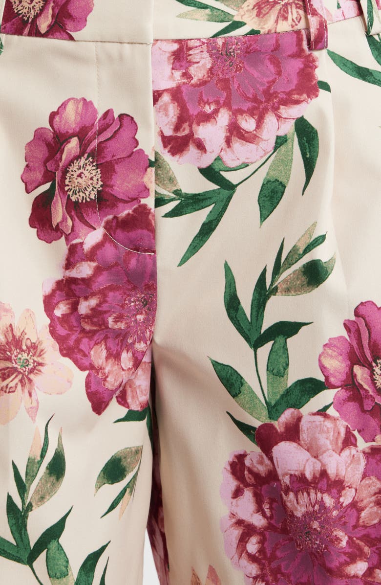 Tahari ASL Floral Bermuda Shorts, Alternate, color, Sand Berry Floral