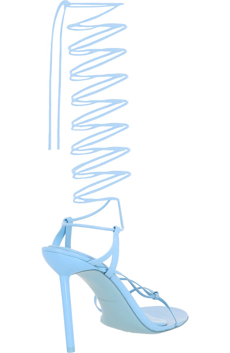 FERRAGAMO Ankle Wrap Sandal, Alternate, color, Blue