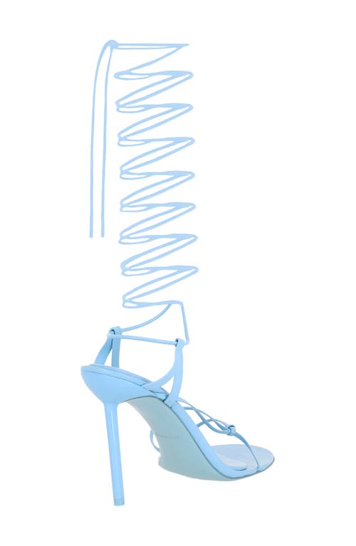 Ferragamo Azha X5 Wrap Tie Heels In Blue