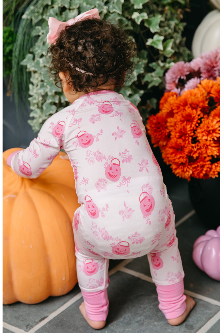 Candy Pail Garden Zipper Romper, Alternate, color, Candy Pail Garden
