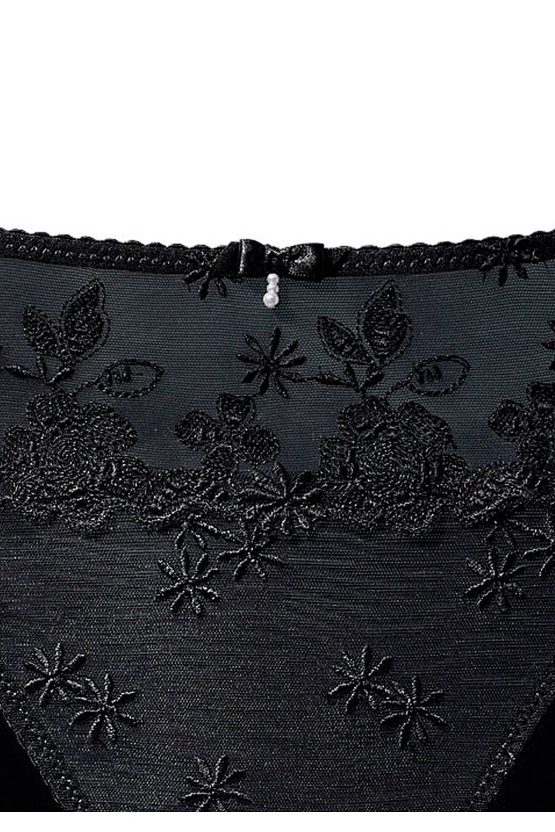 Floral Lace Hipster Panty, Alternate, color, Black