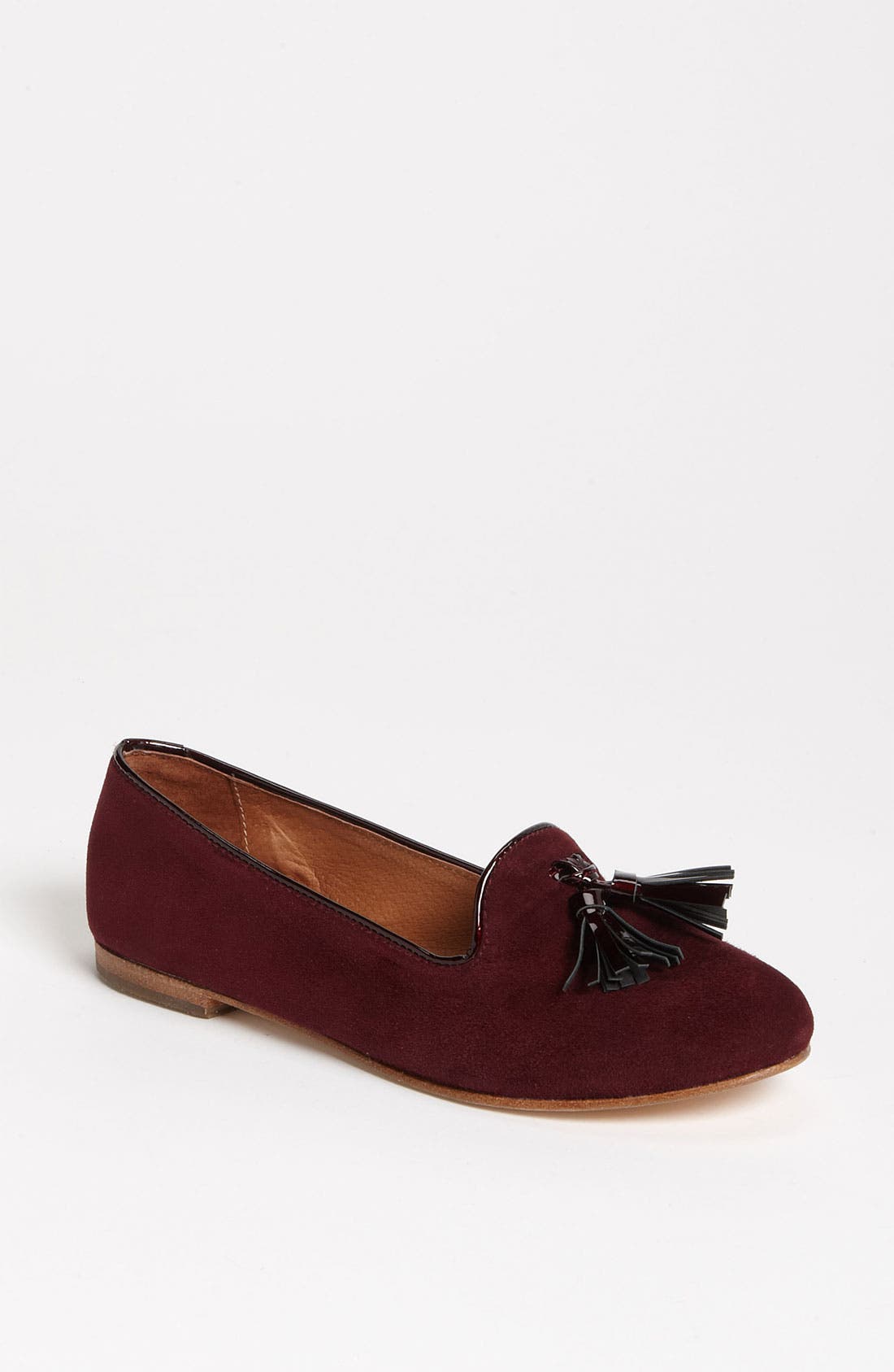 'Chaufur' Flat, Main, color, BURGUNDY SUEDE