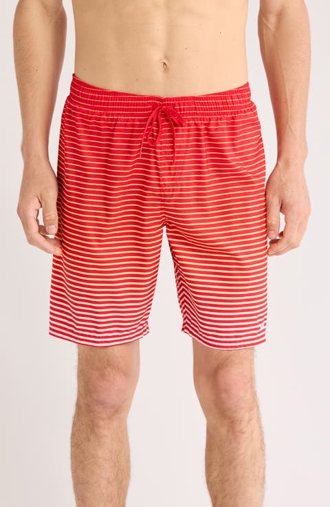 Stripe Volley Swim Trunks