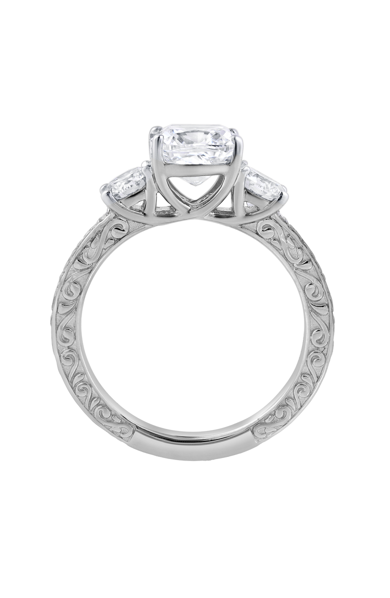 LuvMyJewelry Zarelle 14K Gold 2.65 Ct Cushion Lab Grown Diamond Engagement Ring, Alternate, color, 14K White Gold