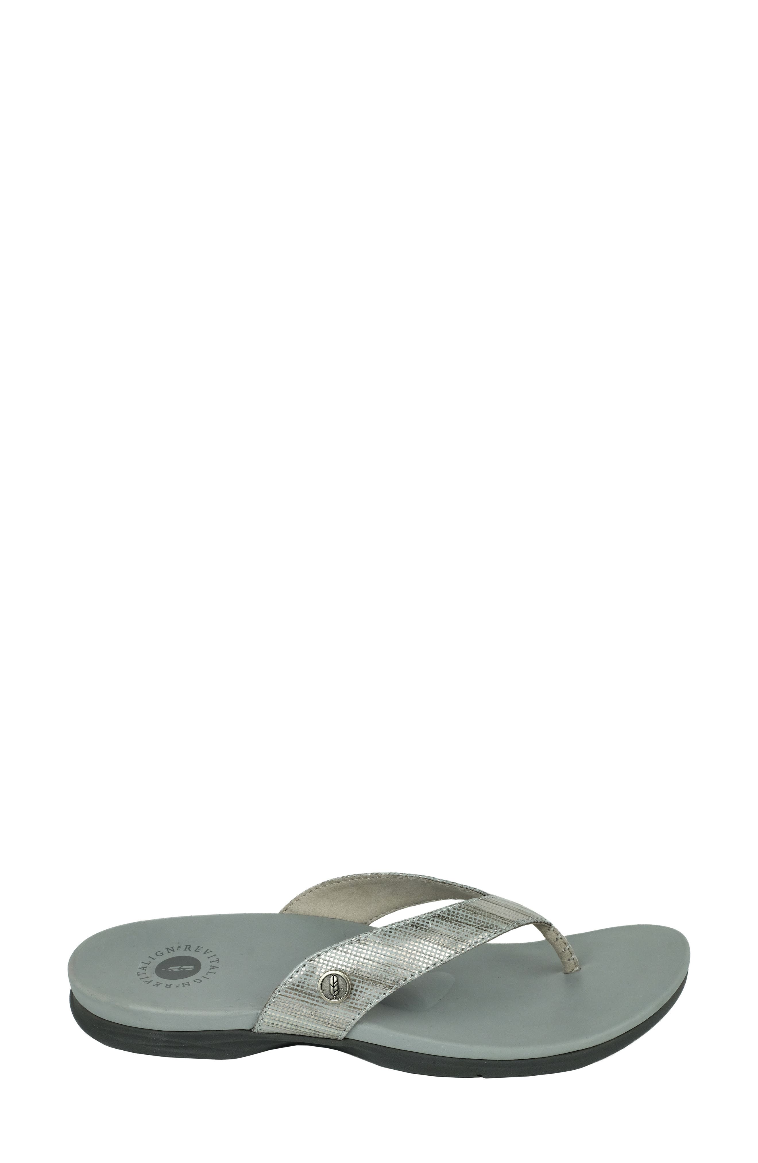 Chameleon Orthotic Flip Flop, Alternate, color, SILVER